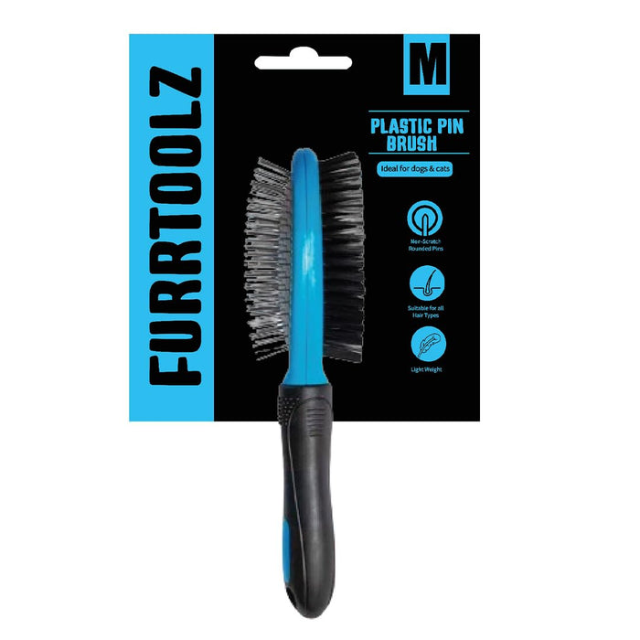 Furrtoolz Premium 2in1 Pin Brush Medium for Pets