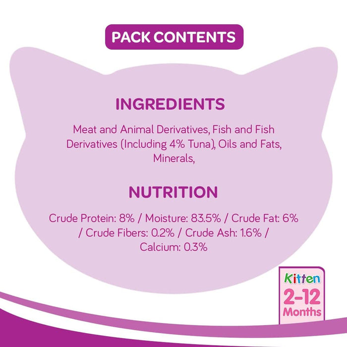 WHISKAS KITTEN TUNA IN JELLY 85GM