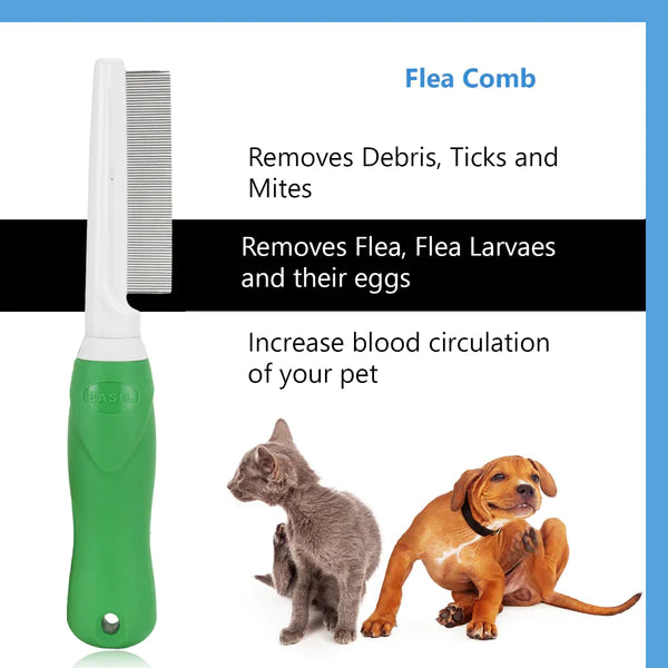 BASIL Flea Comb for Dogs Cats The Pet Point