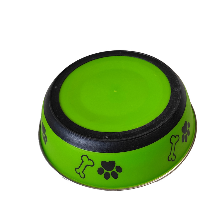 Nootie Green Paw Printed Food & Water Feeder Bowl For Dogs