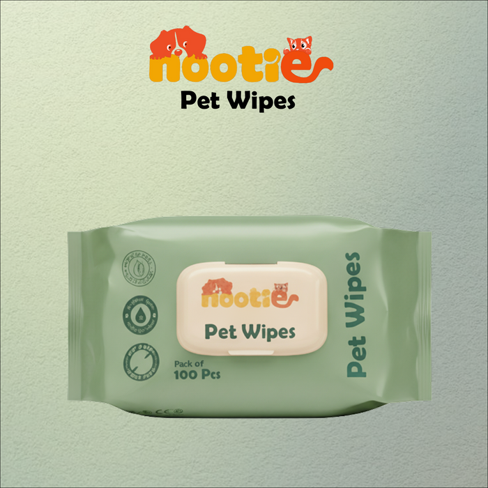 Nootie Wet Pet Wipes 100 Pulls , Suitable for Cats & Dogs