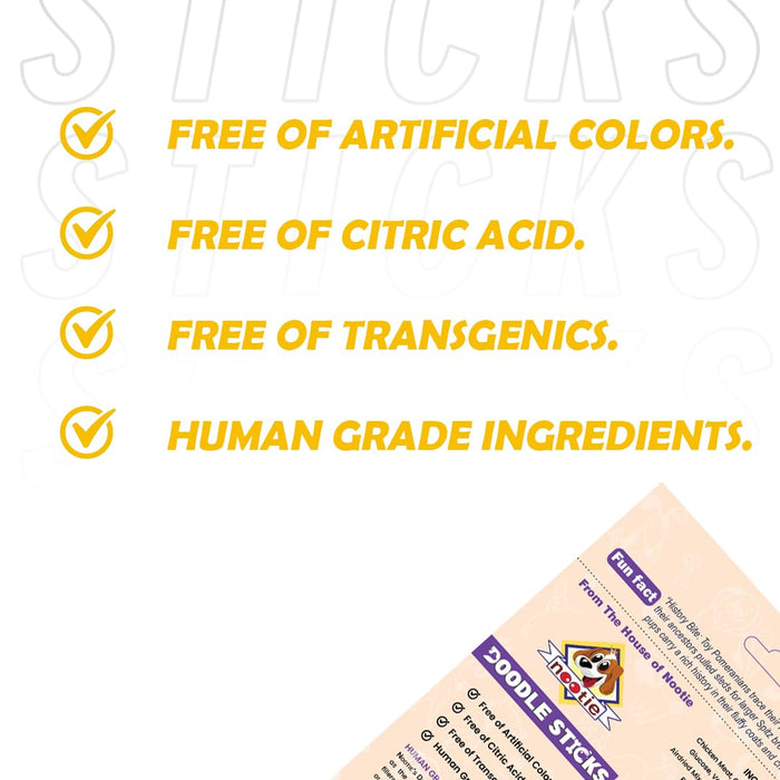 Doodle Sticks Suitable for All Breads Healthy Treats with Real Chicken (Berry Sticks) by Nootie