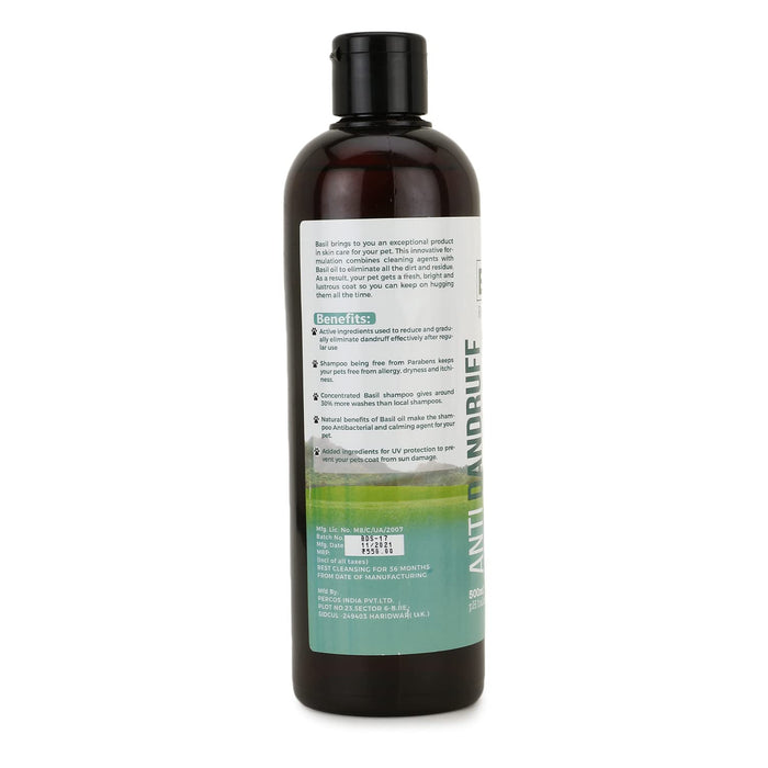 Basil Anti Dandruff Anti Itch Shampoo for Dogs and Cats The