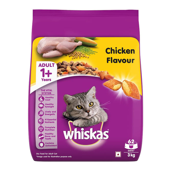 WHISKAS ADULT CHICKEN FLAVOUR 3KG