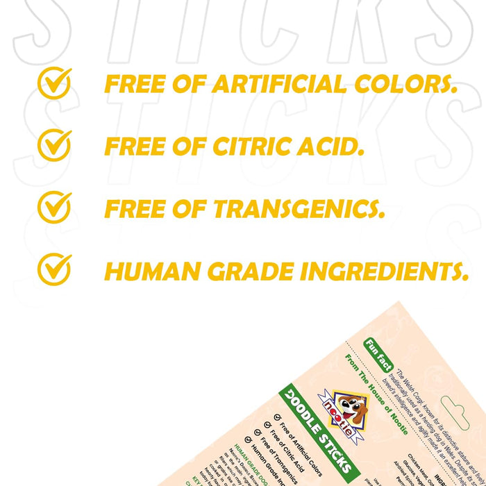 Doodle Sticks Suitable for All Breads Healthy Treats with Real Chicken (Spinach Sticks) by Nootie