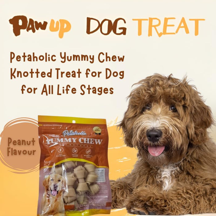 PETAHOLIC YUMMY CHEW PEANUT FLAVOUR KNOTTED 160G