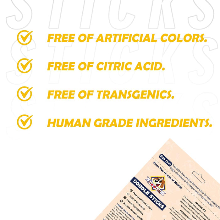 Doodle Sticks Suitable for All Breads Healthy Treats with Real Chicken (Milk Sticks) by Nootie