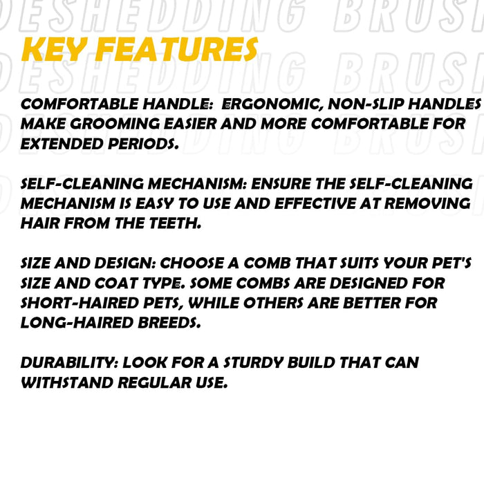 Furrtoolz Premium Deshedding Comb Medium - Ultimate Tool for Reducing Shedding