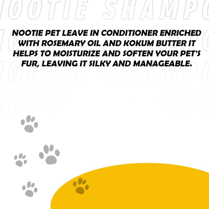 Nootie Pet Leave in Conditioner Enriched with Rosemary Oil and Kokum Butter for Dogs/Cats