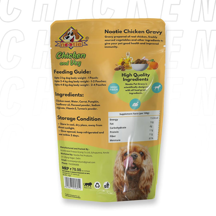 Nootie Chicken & Veg Gravy-(70g) For Dogs