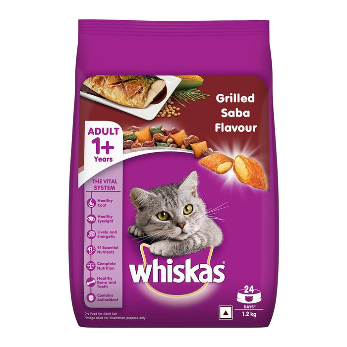 WHISKAS ADULT GRILLED SABA FLAVOUR 1.2KG