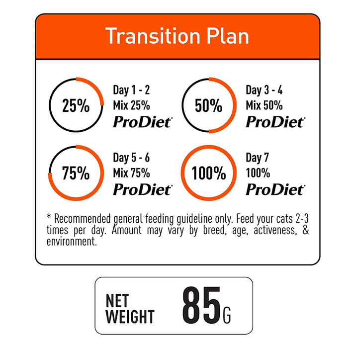 ProDiet Wet cat Food for Adult (1 + Years), Chicken & Tuna Flavour 12 Pouches (12 x 85g)