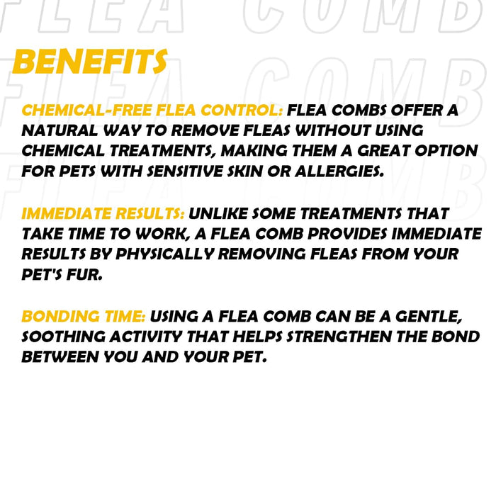 Furrtoolz Premium Flea Comb for Pets - Effective Flea & Tick Removal