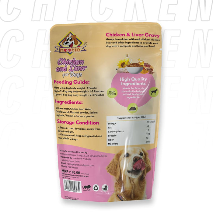 Nootie Chicken & Liver Gravy-(70g) For Dogs