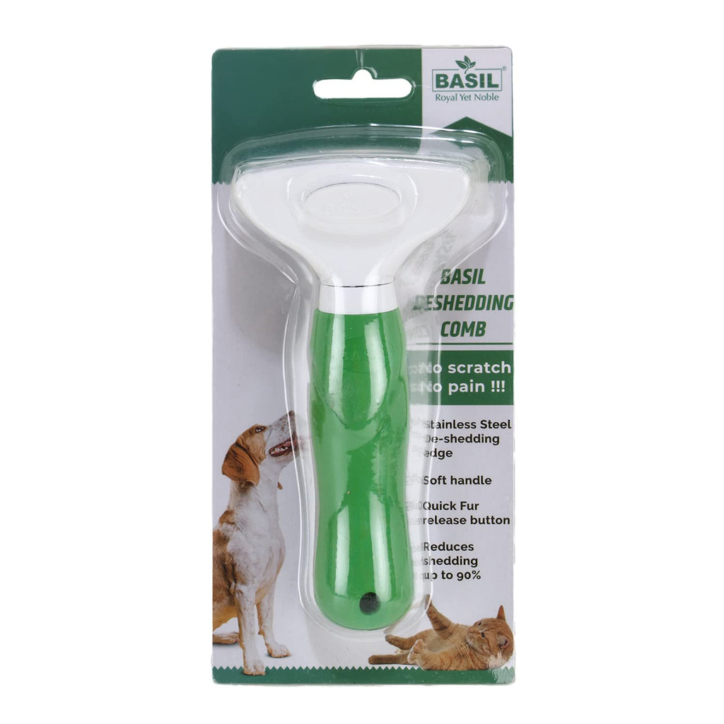 Basil Stainless Steel De Shedding Comb The Pet Point