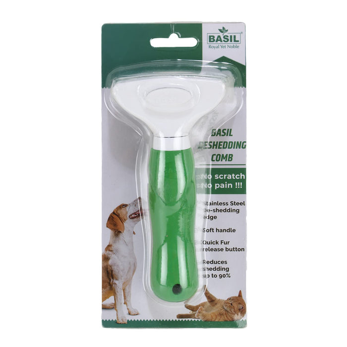 Basil Stainless Steel De-Shedding Comb