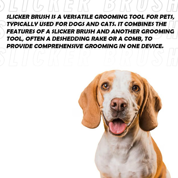 Furrtoolz 2-in-1 Slicker Brush for Pets