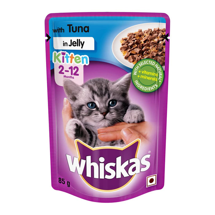 WHISKAS KITTEN TUNA IN JELLY 85GM