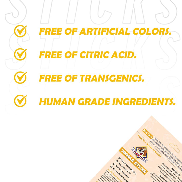 Doodle Sticks Suitable for All Breads Healthy Treats with Real Chicken (Banana Sticks) by Nootie