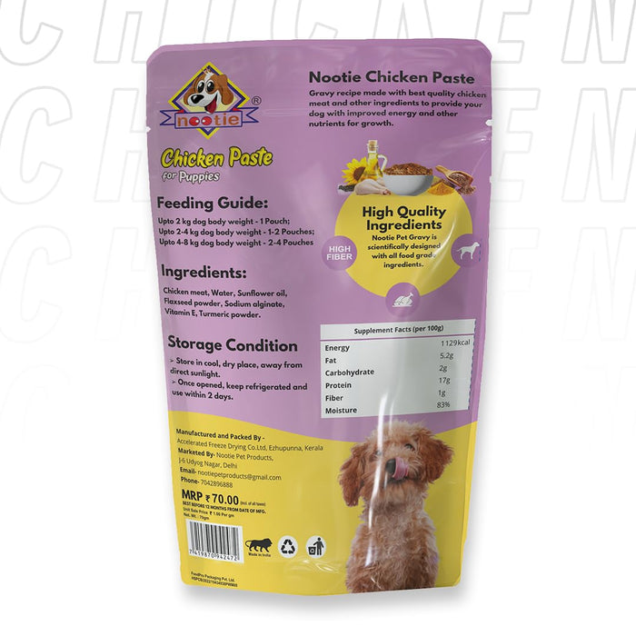 Nootie Chicken Paste Gravy-(70g) For Dogs
