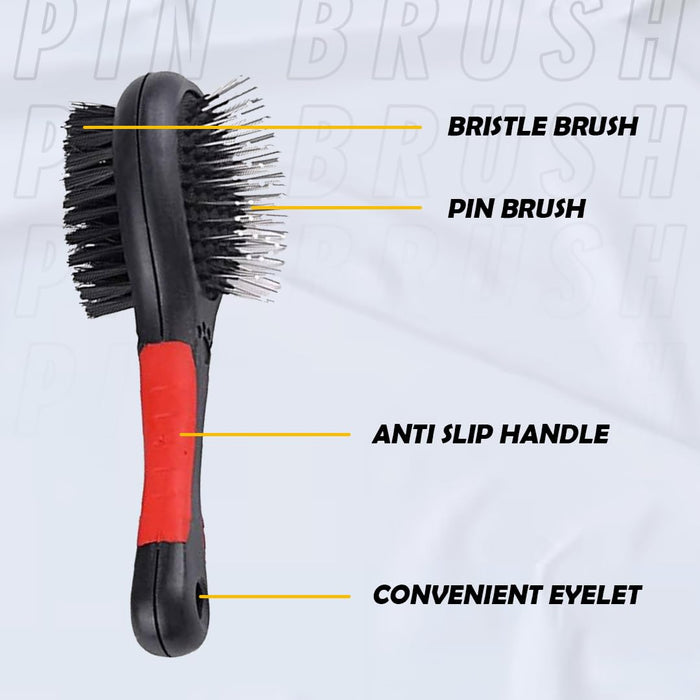 Nootie Plastic Handle Pin Brush For Pets