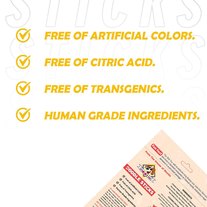 Doodle Sticks Suitable for All Breads Healthy Treats with Real Chicken (Strawberry Sticks) by Nootie