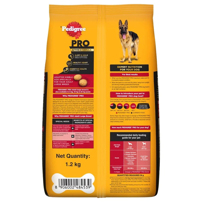 PEDIGREE PRO ADULT LARGE BREED 1.2KG