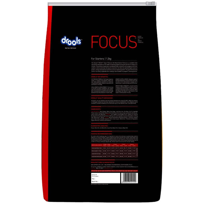 Drools Focus Starter Super Premium Dog Food, 4kg