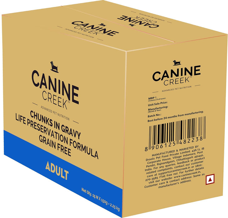 Canine Creek Real Chicken Gravy for Adult Wet Dog Food, 150gm (Pack of 15)