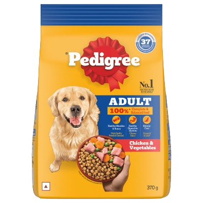 Pedigree Adult Dry Dog Food Chicken and Vegetables, 370gm