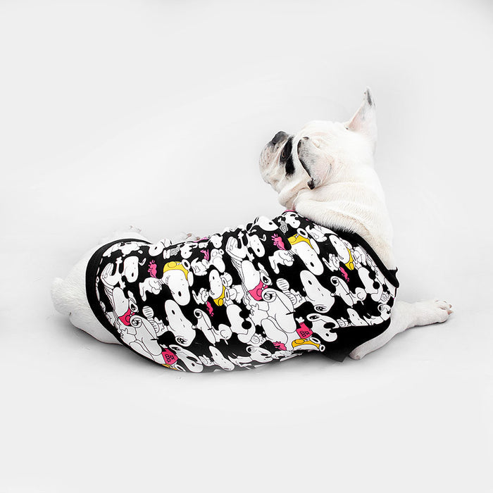Nootie Snoopy Design Printed Hoody For Pets (Grey).