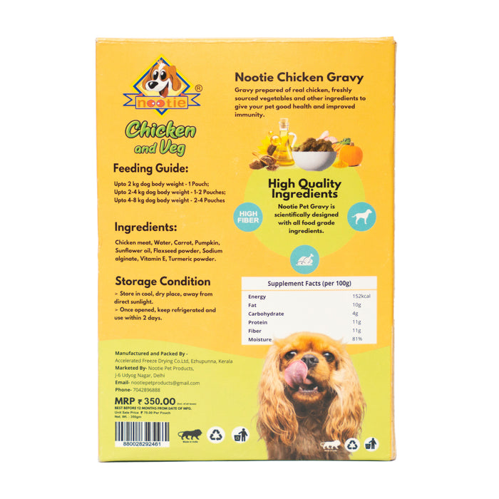 Nootie Chicken and Vegetable Gravy- For Dogs 350GM