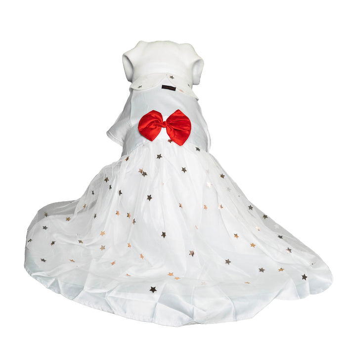 Nootie White Star Printed Dog Dress
