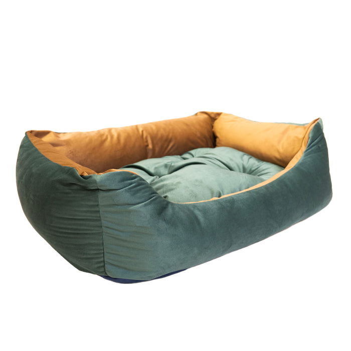Nootie Velvet Myrtle and Brown Color  Lounger Bed for Dogs