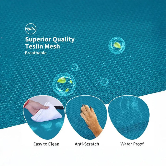 Nootie Elevated Dog Bed – Breathable Teslin Mesh, 9” Off The Ground for Optimal Airflow, Colors: Assorted, Medium -33x30x9 Inches