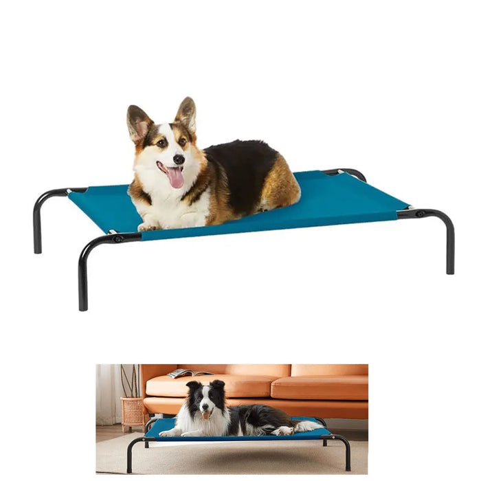 Nootie Elevated Dog Bed – Breathable Teslin Mesh, 9” Off The Ground for Optimal Airflow, Colors: Assorted, Medium -33x30x9 Inches
