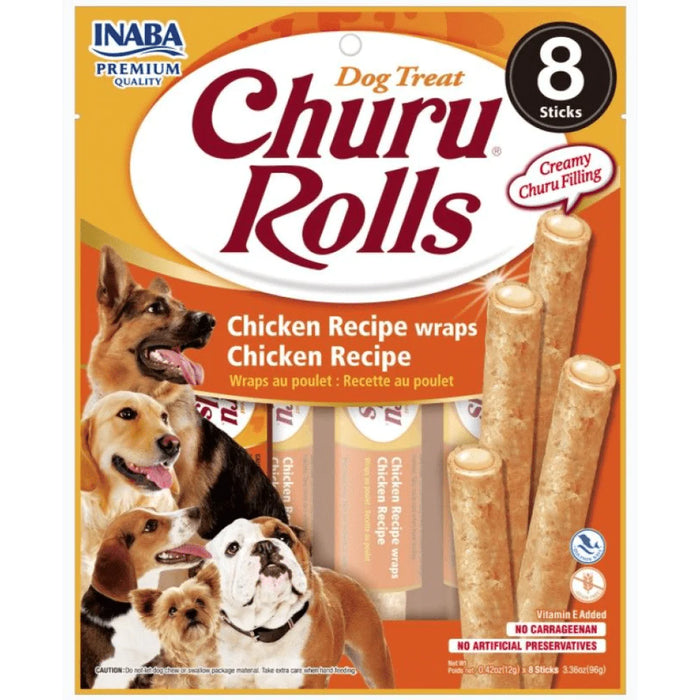 CHURU ROLLS FOR DOGS CHICKEN RECIPE WRAPS CHICKEN RECIPE 96GM
