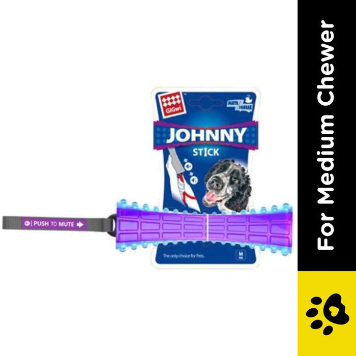 GiGwi Johnny Stick Treats Dispenser TPR Toy for Dogs (Transparent Purple)