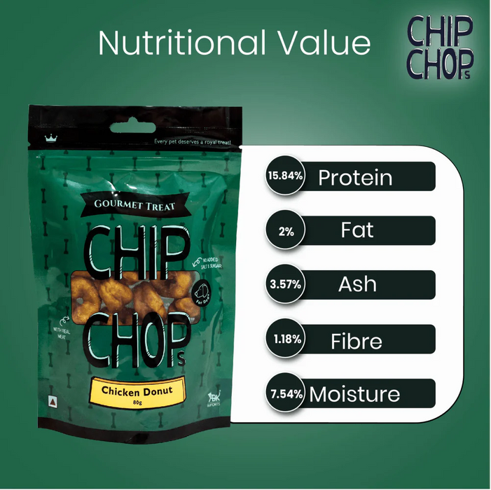 Chip Chops Chicken Donuts, 80g   NEW