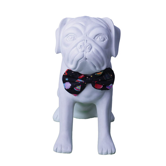 Nootie Fancy Black Printed Candy Collar Bow Tie