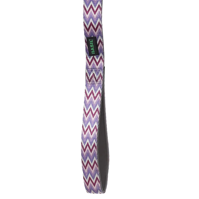 BASIL Zig-Zag Padded Leash for Dogs & Puppies (Purple)