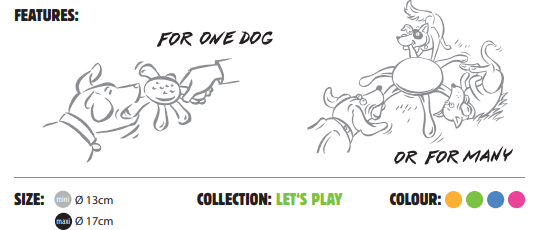 KIWI WALKER Let’s Play TPR Zeppelin Orange Toy For Dogs
