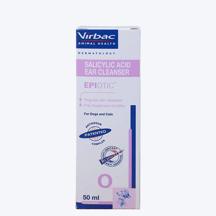 Virbac Epiotic Salicylic Acid Ear Cleanser, 50 ml