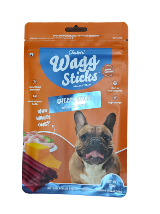 WAGG STICKS CHEESE 70GM(Pack of 2)