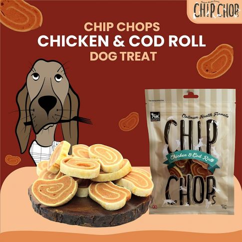 Chip Chops Chicken & Codfish Rolls, 70 gm