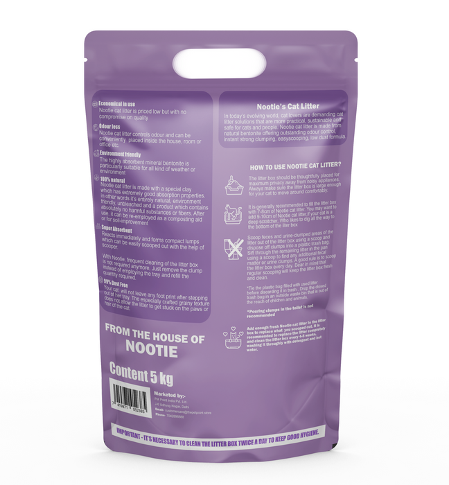 Nootie Premium Cat Litter (Un-Scented)  5kg