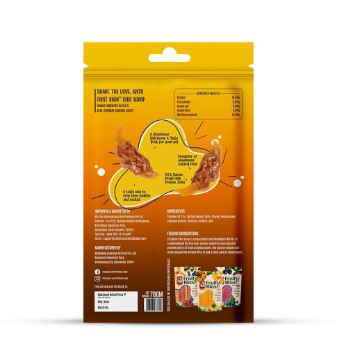 FIRST BARK CHIC WRAP MANGO & CHICKEN WRAP 70GM