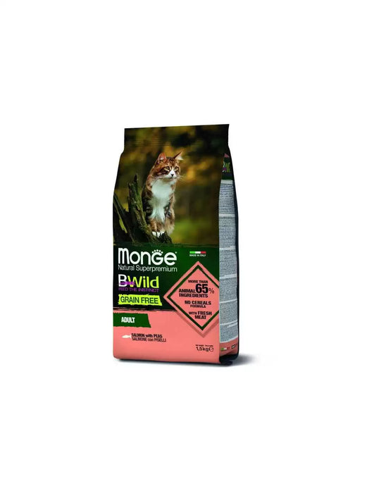 MONGE B-WILD SALMON WITH PEAS CAT ADULT 1.5KG