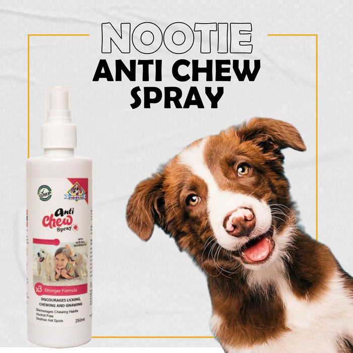 Nootie Anti Chewing Training Spray-Don't Chew Spray for Dogs, Puppy, Cats-Train Your Pets to Stop Chewing-100% Non-Toxic (250ml)