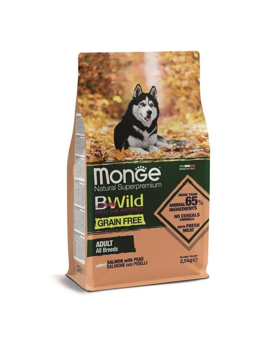 Monge BWILD Adult Salmon with Peas 12 kg